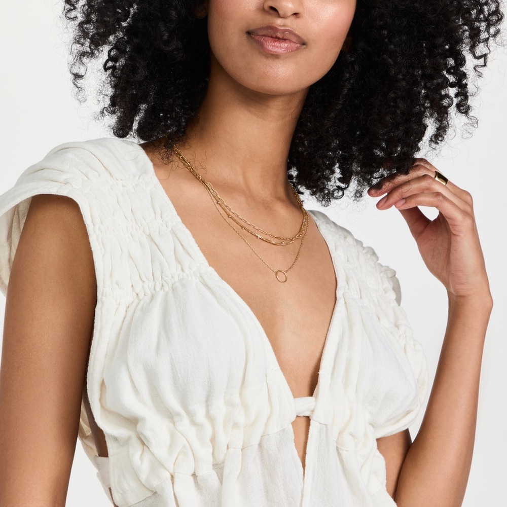Free People “Hot Spell” Linen Blouse